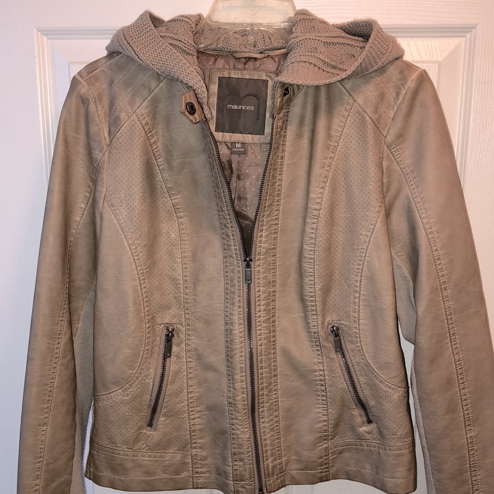 Faux leather jacket size medium